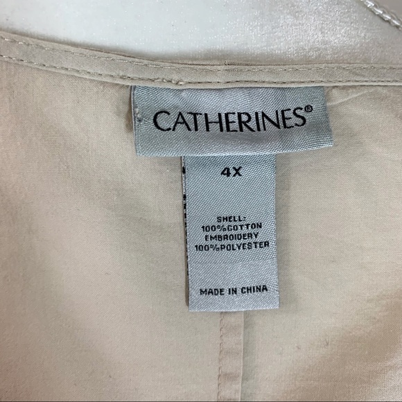 Catherine’s Khaki Gathered Front Light Tunic- 4X - Picture 8 of 8